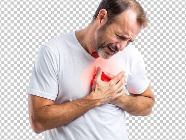 PSD men feeling heart pain png