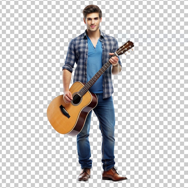 PSD a men holding guitar concept