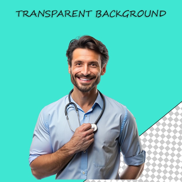 PSD men isolated on transparent background