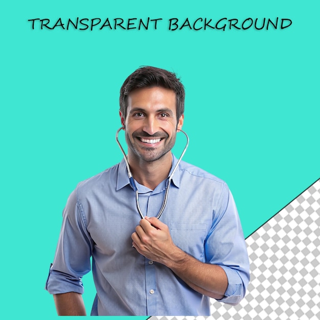 PSD men isolated on transparent background