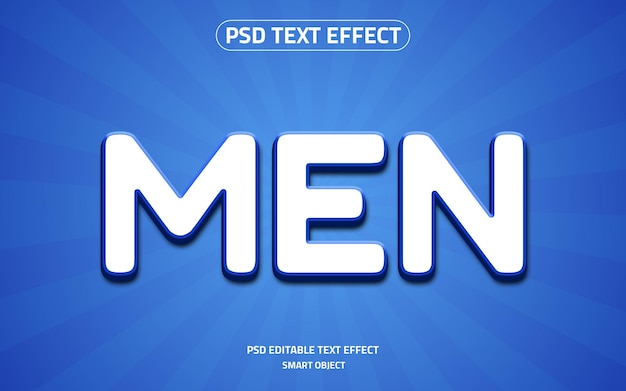 Men logo text effect mockup