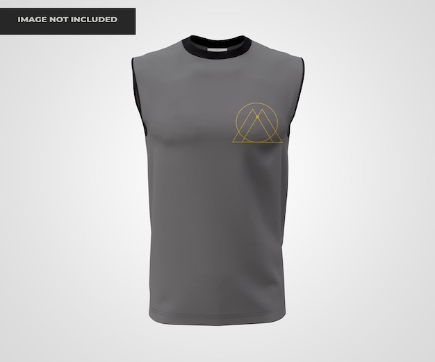 PSD men muscle tank tshirt front mockup