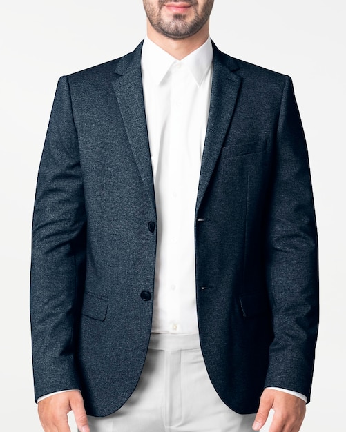 Men's blazer mockup psd business wear mode