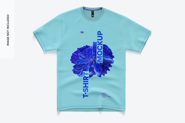 Mockup di t-shirt a maniche corte in cotone da uomo