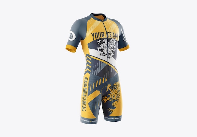 PSD men's cycling suit mockup