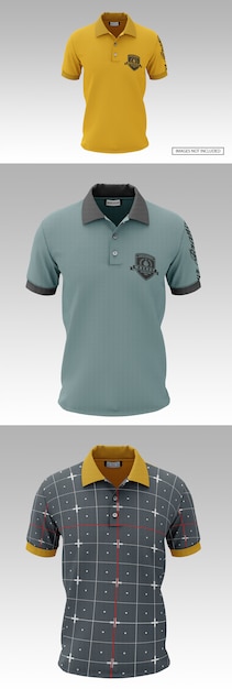 Men's short sleeve polo shirt mockup