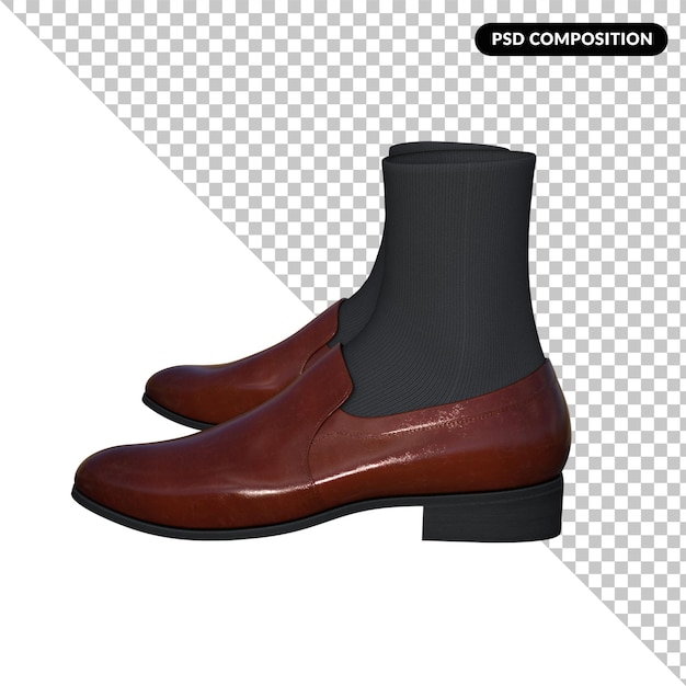 PSD scarpe da lavoro da uomo isolate 3d