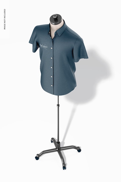 men short sleeve shirt mockup perspective