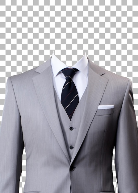 Men suit on png transparent for photo editing