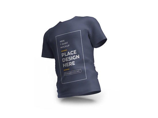 Uomini tshirt mockup design nel rendering 3d