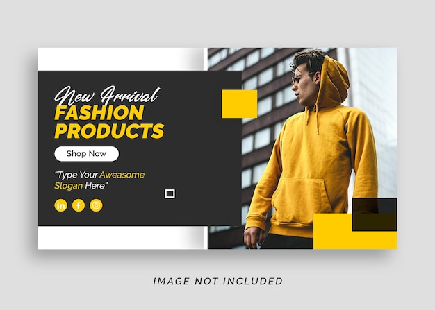 Men and women fashion style youtube thumbnail or web banner template