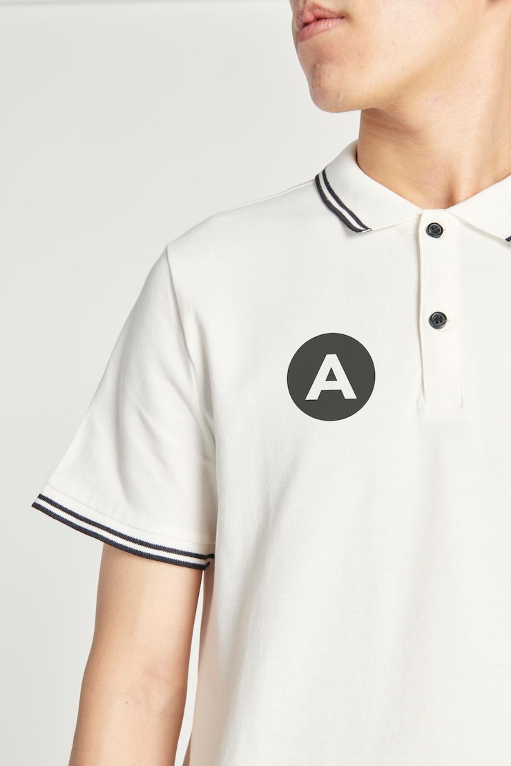 PSD men39s white collared shirt mockup