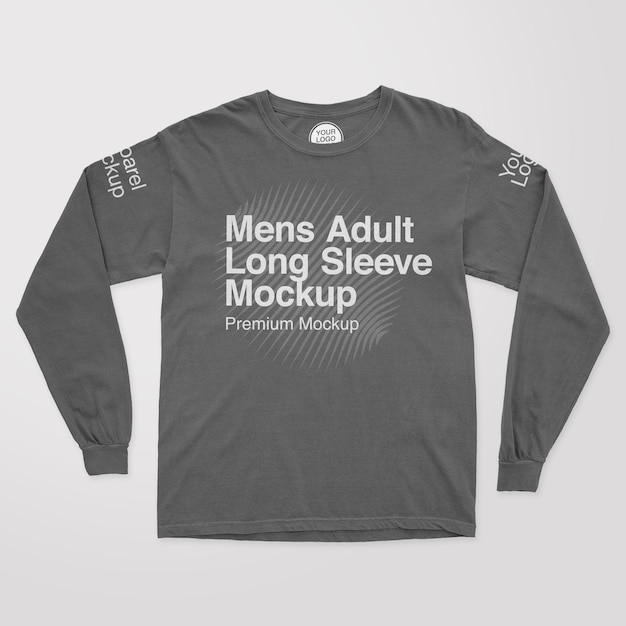 PSD mens adult longsleeve mockup