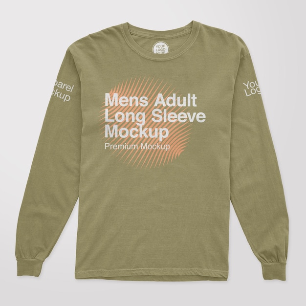 PSD mens adult longsleeve mockup