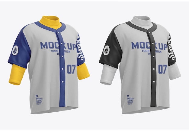 Mockup di maglietta da baseball da uomo