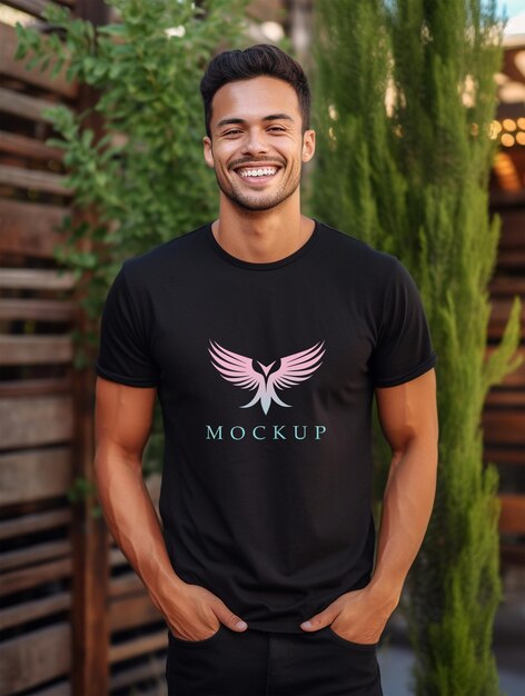 PSD mens blank tshirt mockup design psd