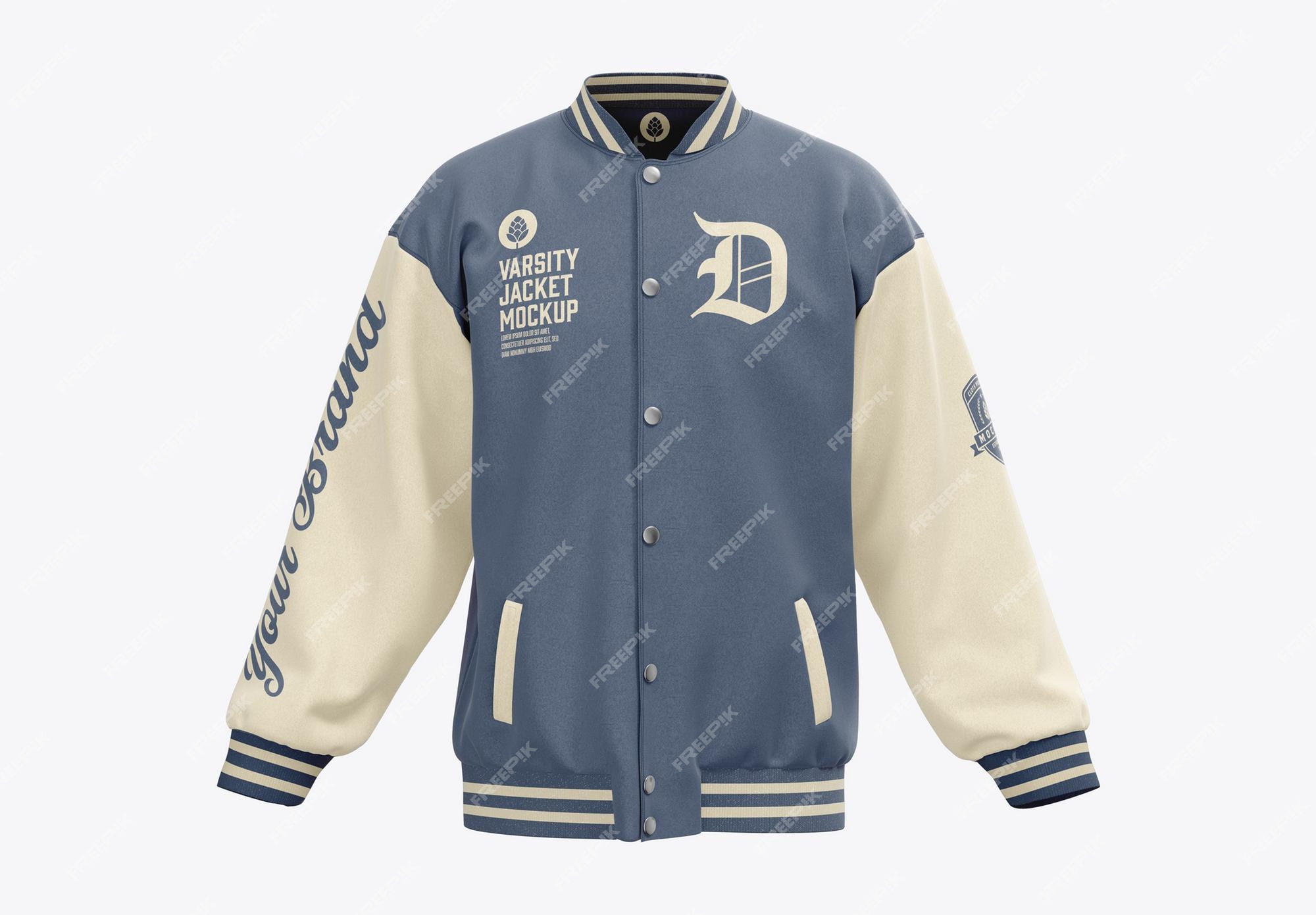 deine Bisher Magnet varsity jacket mockup free Stereotyp Müsli aktivieren