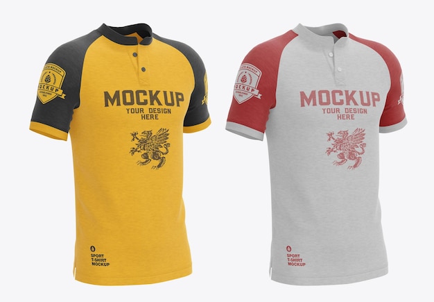 PSD mockup di polo manica corta da uomo