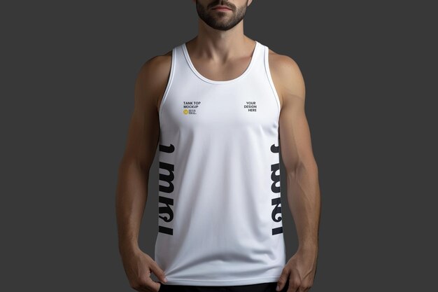 Mockup del tank top maschile