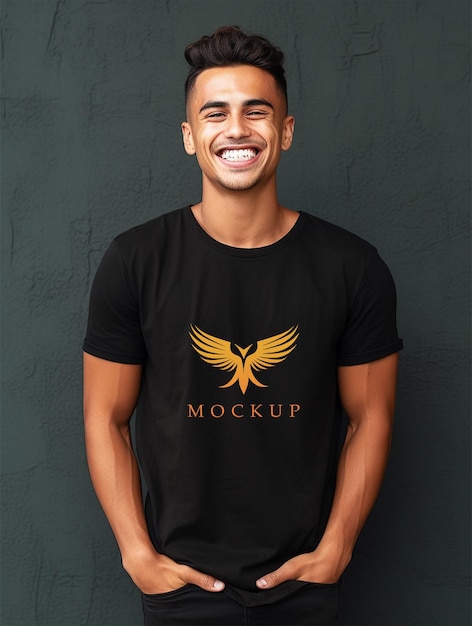 Mens tshirt mockup design psd