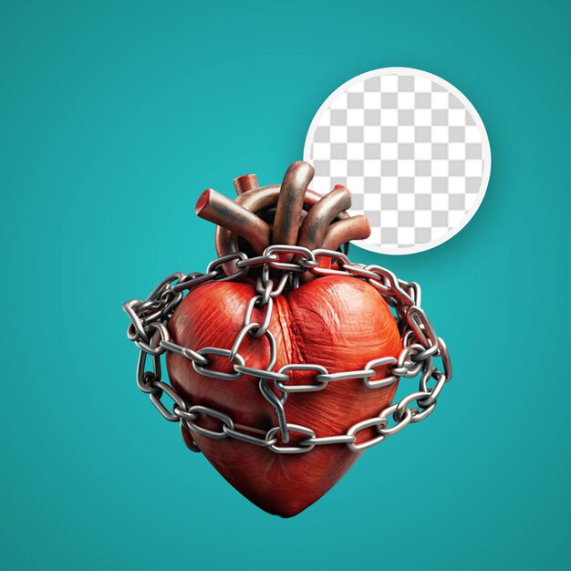 PSD menselijk hart illustraties 3d png clipart transparante geïsoleerde achtergrond