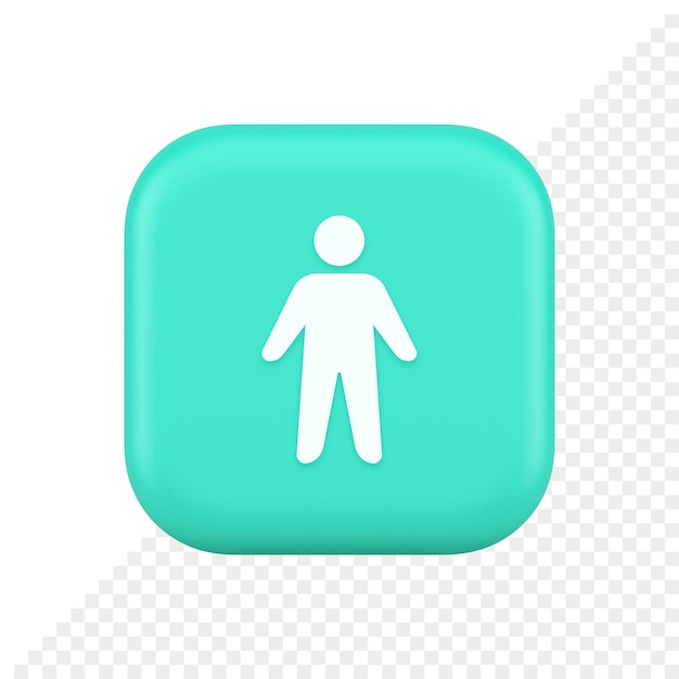 PSD mensen lid gebruikersknop onherkenbaar persoon menselijk lichaam webtoepassing 3d-realistisch pictogram