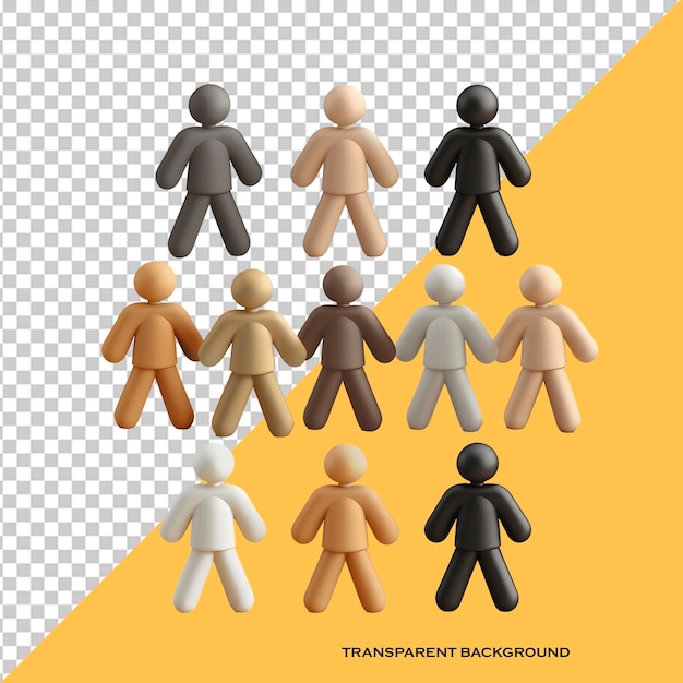 PSD mensenfiguren 3d