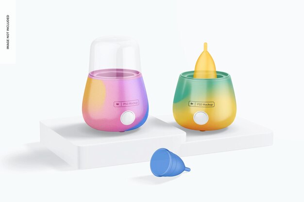 Menstrual cup sterilizers mockup