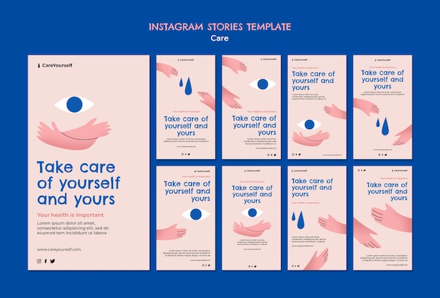 PSD mental health care instagram stories