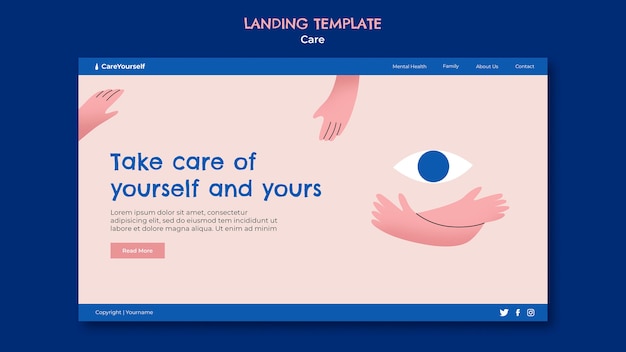 Mental health care landing page