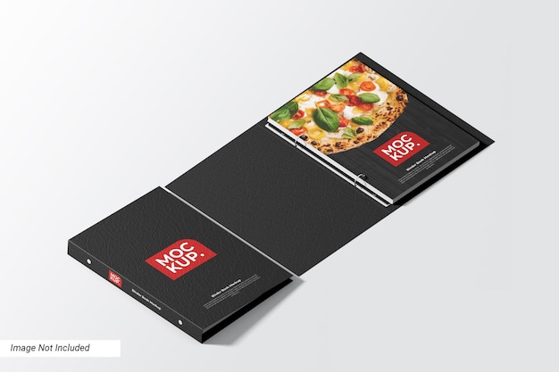 PSD mockup del menu book binder