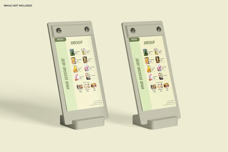 PSD menu concept mockup