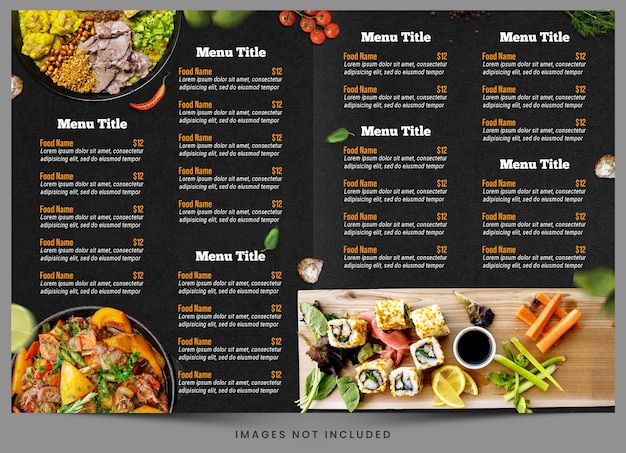 PSD menu dla japońskiej restauracji