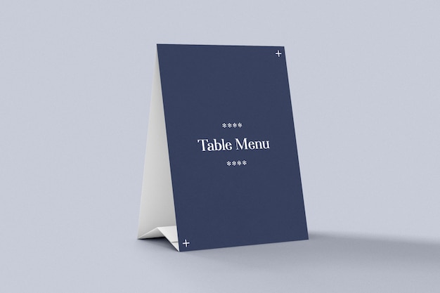 PSD menu en tafel tent mockup