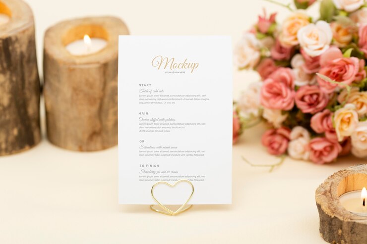 PSD menu holder real life mockup