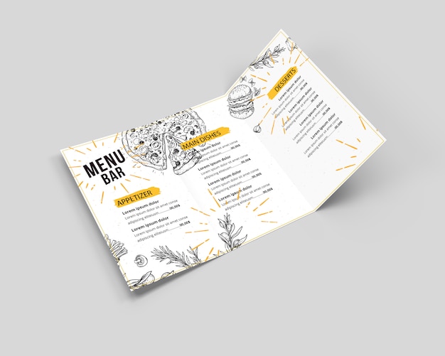 Menu mock up