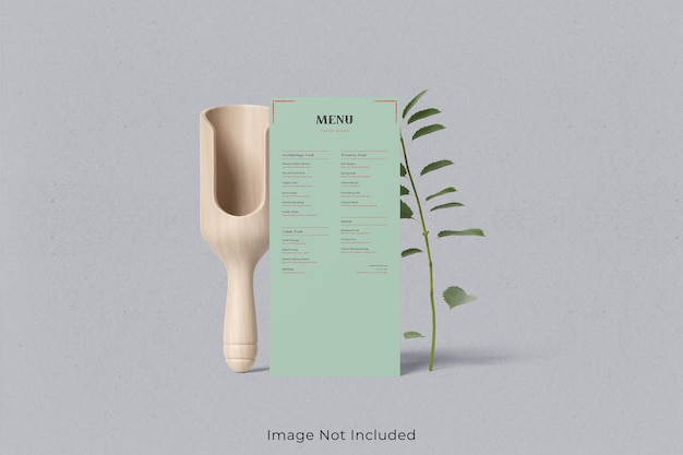 PSD menu mockup van het restaurant