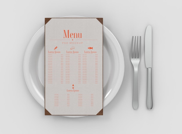 PSD mockup di menu