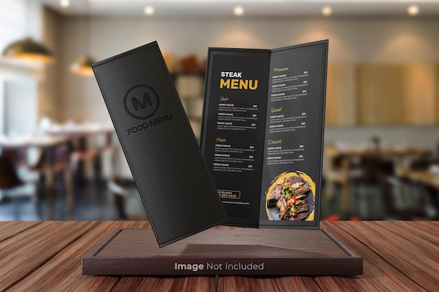 Menu mockups for restaurant