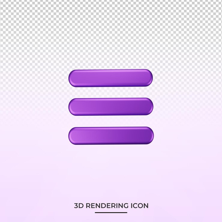 PSD menu rendering 3d icon