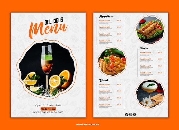 a menu for a restaurant called menu for menus