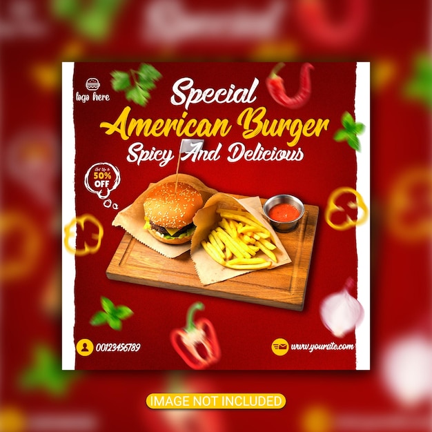 PSD menu special food flyer restaurant menu poster