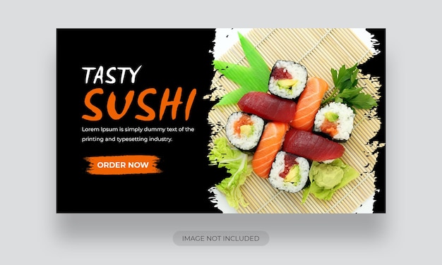 PSD menu sushi szablon miniatury youtube