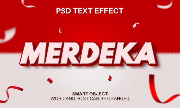 Merdeka editable text effect template