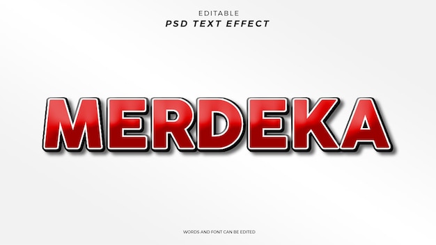 PSD Мердека текст эффект редактируемый дизайн