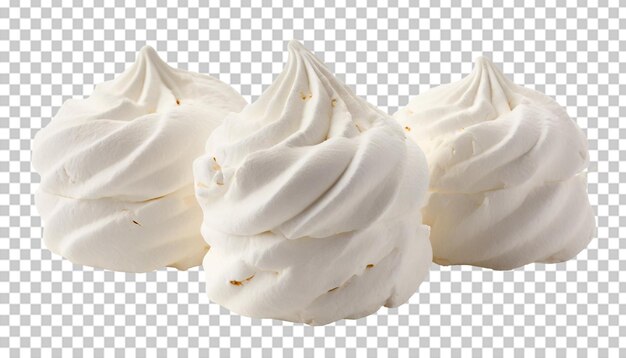 Meringue isolated on a transparent background