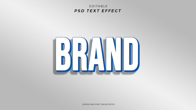 PSD merk tekst effect bewerkbaar ontwerp