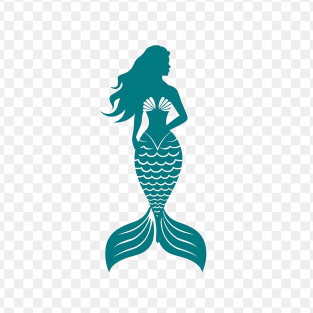 PSD mermaid on a transparent background