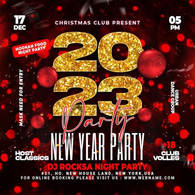 Шаблон баннера в социальных сетях Merry Christmas Flyer