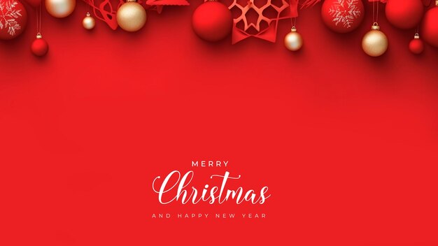 Buon natale abstract red 3d background